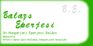 balazs eperjesi business card