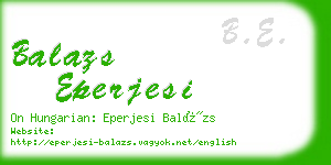 balazs eperjesi business card